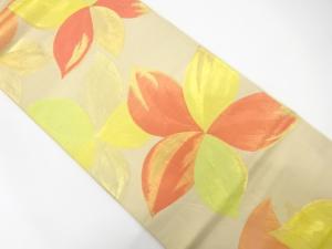 アンティーク　花模様織り出し袋帯（材料）